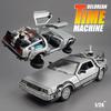 WELLY 1:24 Diecast Alloy Model Car DMC-12 Delorean Back To the Future Time Machine Metal Toy Car For Kid Toy Gift Collection