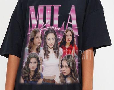MILA KUNIS Retro T-shirt - Mila Kunis Homage Tees, Mila Kunis Vintage Shirt, Mila Kunis Fans Gifts, Mila Kunis Long Sleeve