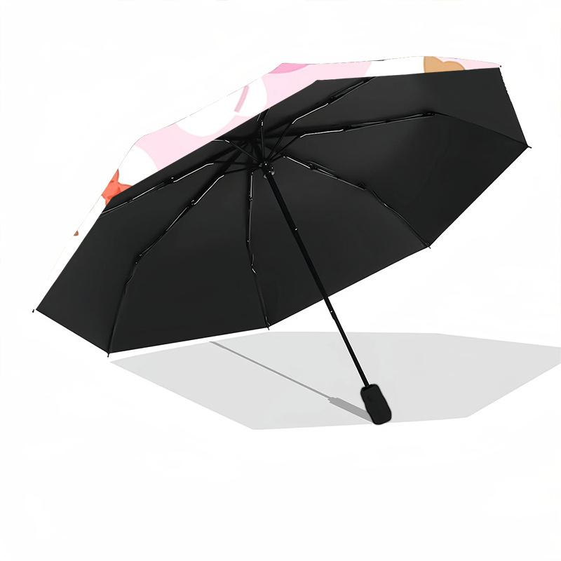 1pc Cute Kawaii Animal Print Umbrella - Automatic Opening & Closing, Foldable Design, Outdoor Use, Festival Gift for Fans, Travel, Daily Use.Q049