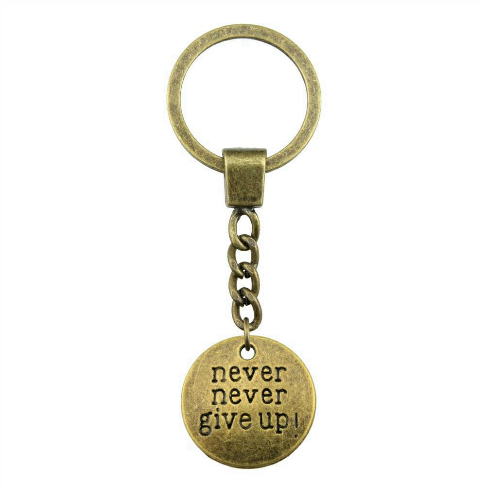 OM Symbol Letter Keychain Tags Yoga Themed Charm Key Holder 30mm Ring