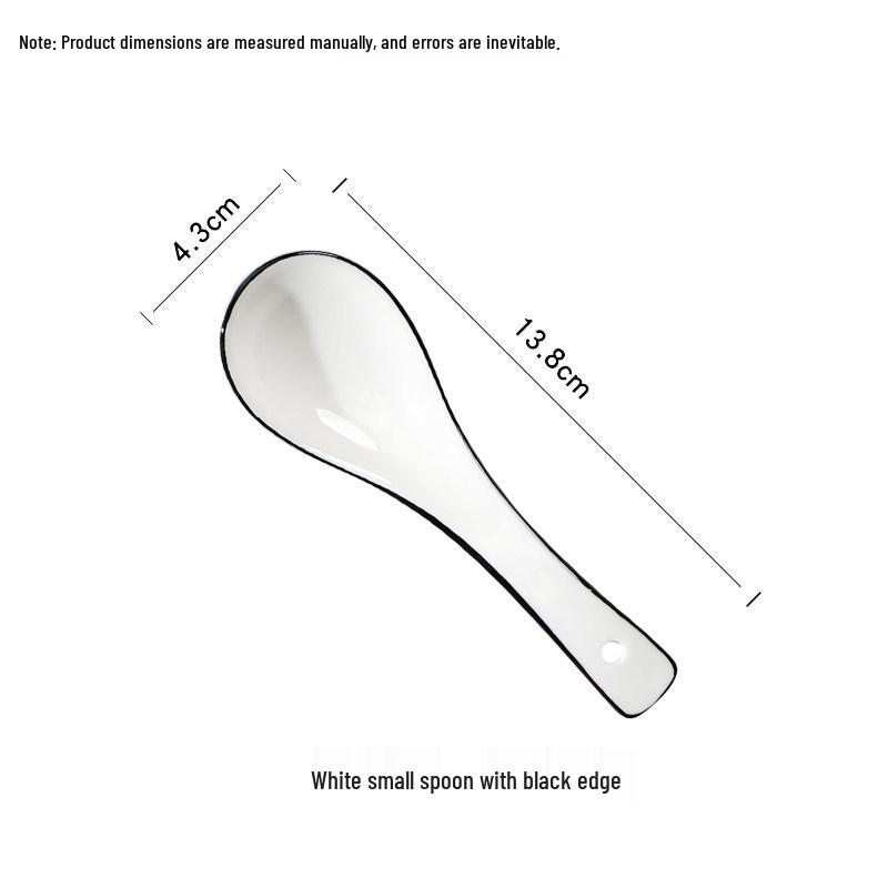 2024 Kreativer Keramik-Suppenlöffel Weißer Schöpflöffel zum Essen und Trinken