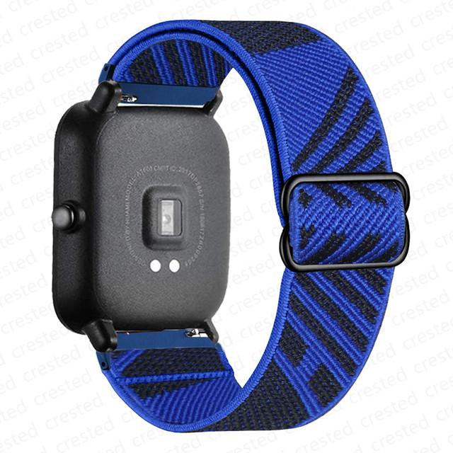 

Нейлоновый ремешок Для Amazfit GTS 4/2/2e/3/GTS2 Mini/GTR/4/3/Pro/GTR2/stratos Браслет ремешок Amazfit bip 6 5 3 20мм/22мм Ремешки для часов 20mm