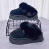 Mao Mao Thick-soled Slippers Women's Winter New Fur Integrated Outer Wear Heightening Bag Head Drag Thickened Velvet Snow Boots
