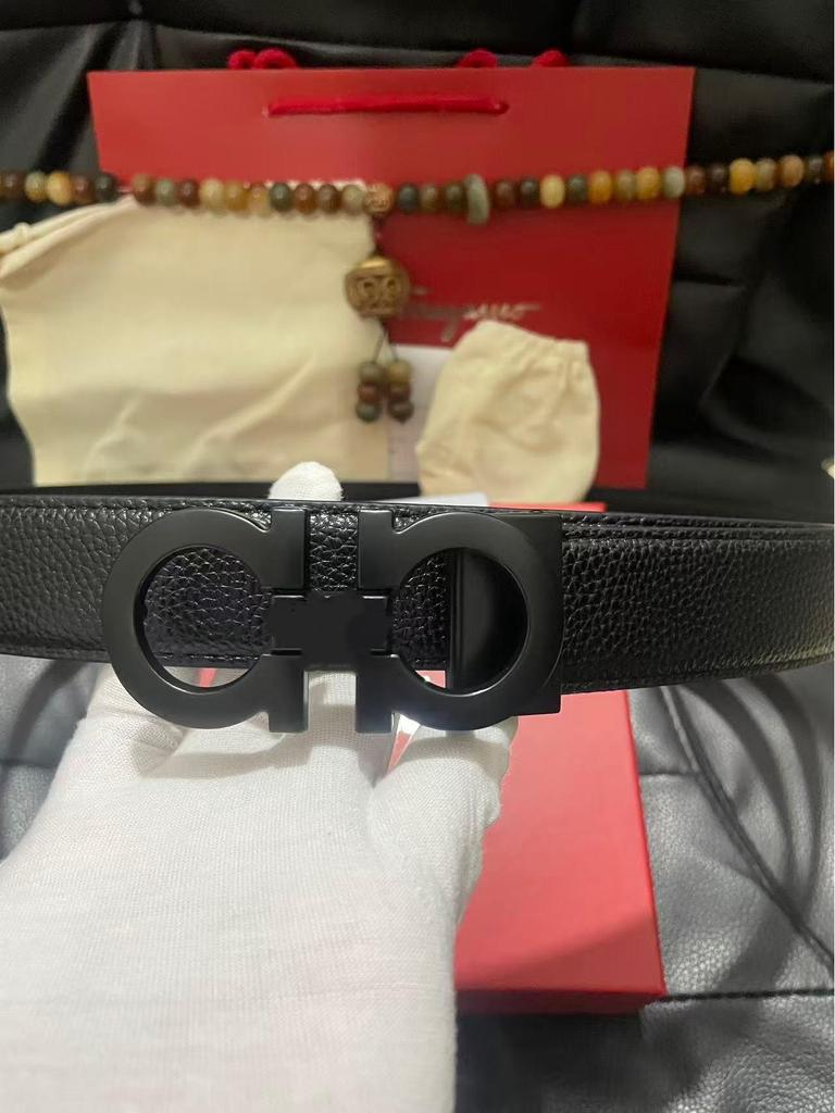 Modern Men's Leather Belt - Genuine Cowhide for Casual and Trendy Wear