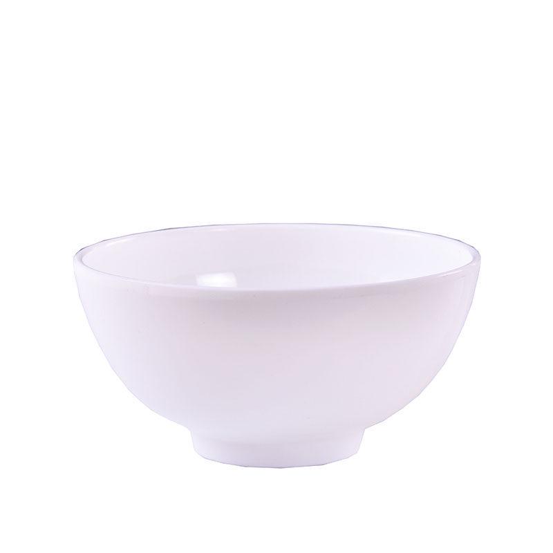 Durable Melamine White Soup & Rice Bowl – Imitation Porcelain, Drop-resistant, Commercial Grade, Multi-Purpose Small Bowl