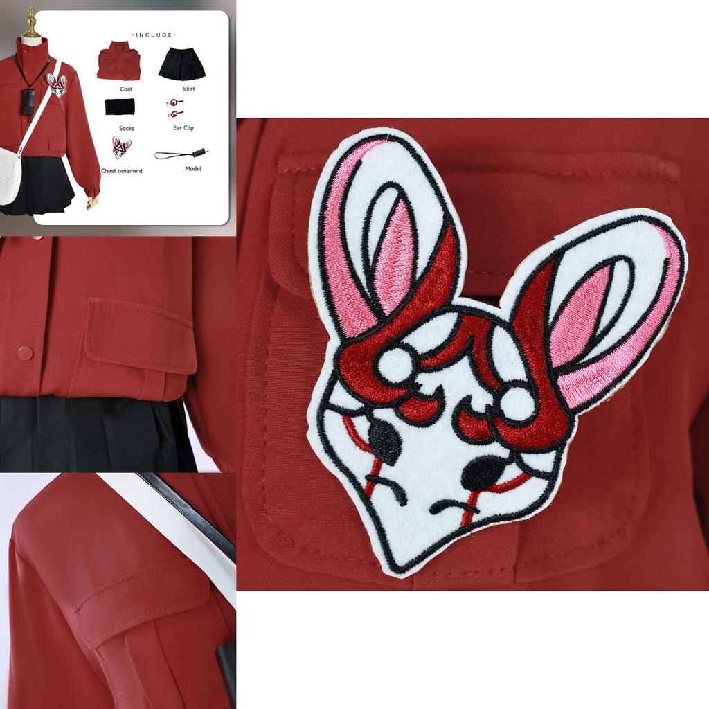 Roupa para RPG em poliéster, ideal para eventos de cosplay com temática de jogos.