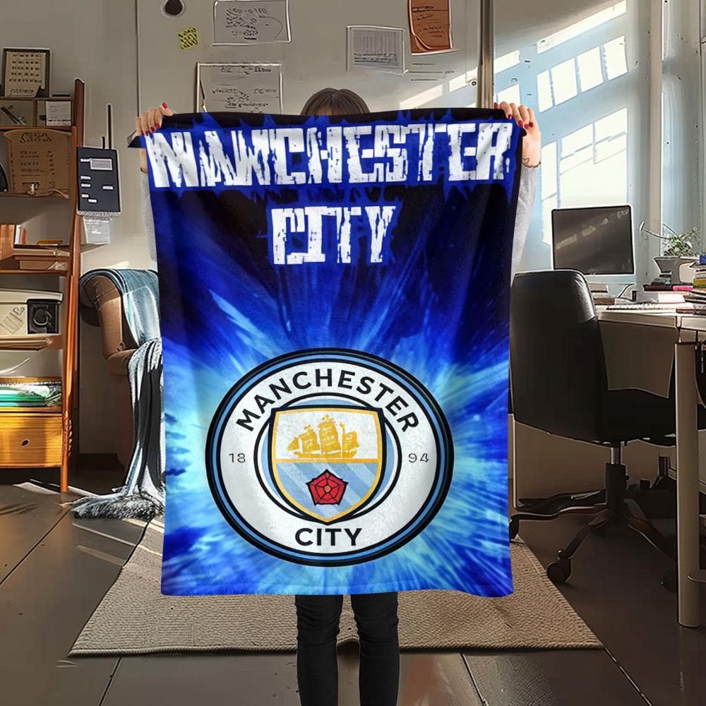 Bold MCFC Decals Blanket, High Quality Comfortable for All Seasons, Home Decor, Warmth and Comfort