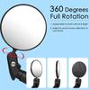 Bike Rearview Mirrors 360 Degree Rotatable Adjustable for Cycling Scooter Round Handlebar End Mirror