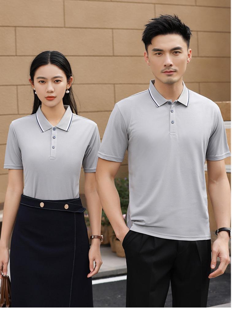Customizable Breathable Polo Shirt with Logo, Short Sleeve, Sweat-Wicking, Perfect for Corporate or Group Culture Events.