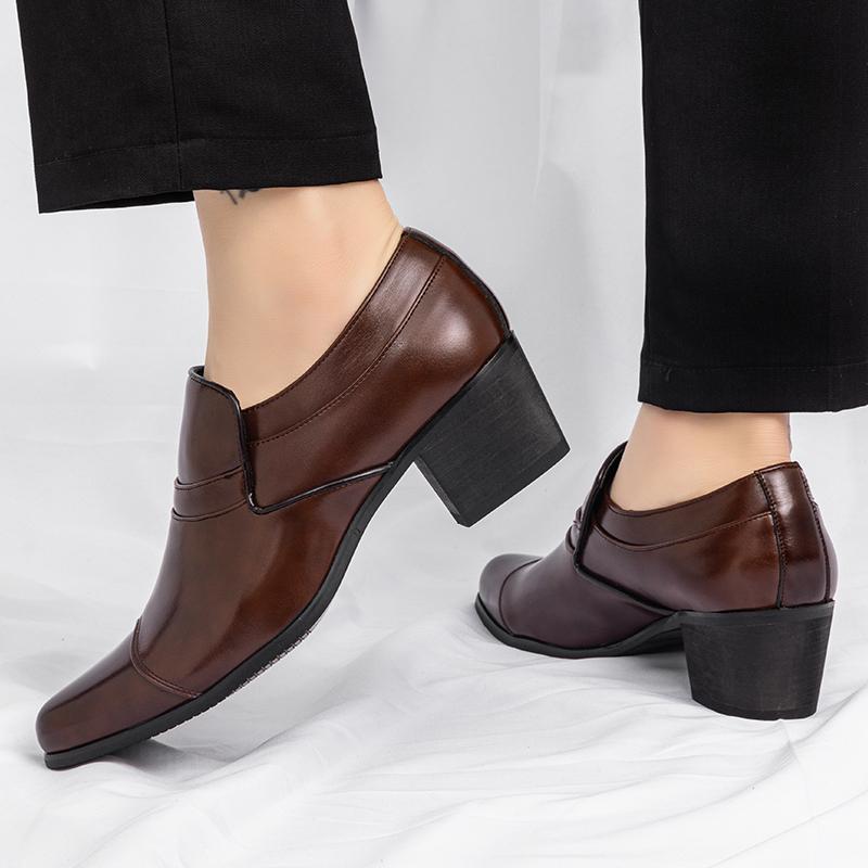 

Роскошные дизайнерские новые черные коричневые лакированные кожаные повседневные кубинские туфли для мужчин туфли на платформе лоферы для формального свадебного платья для выпускного вечера 38