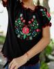 Girls’ Embroidered Short Sleeve Shirt – Lightweight & Festive Look, Summer, 6366-015-22 HC