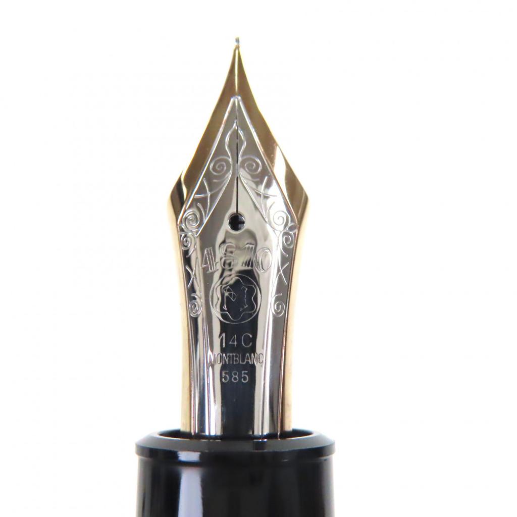 Excellent MONTBLANC fountain pen Meisterstück 149 white star Black gold 14K mens Used