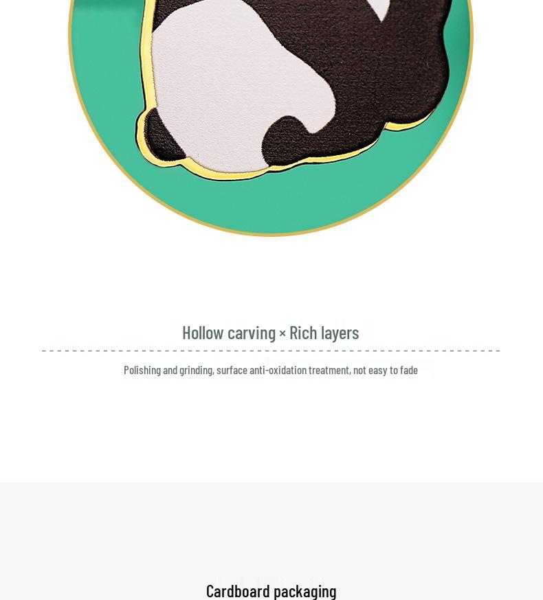 Sichuan Chengdu Giant Panda Metal Bookmark Gift Box - Cute Cartoon Chinese Style