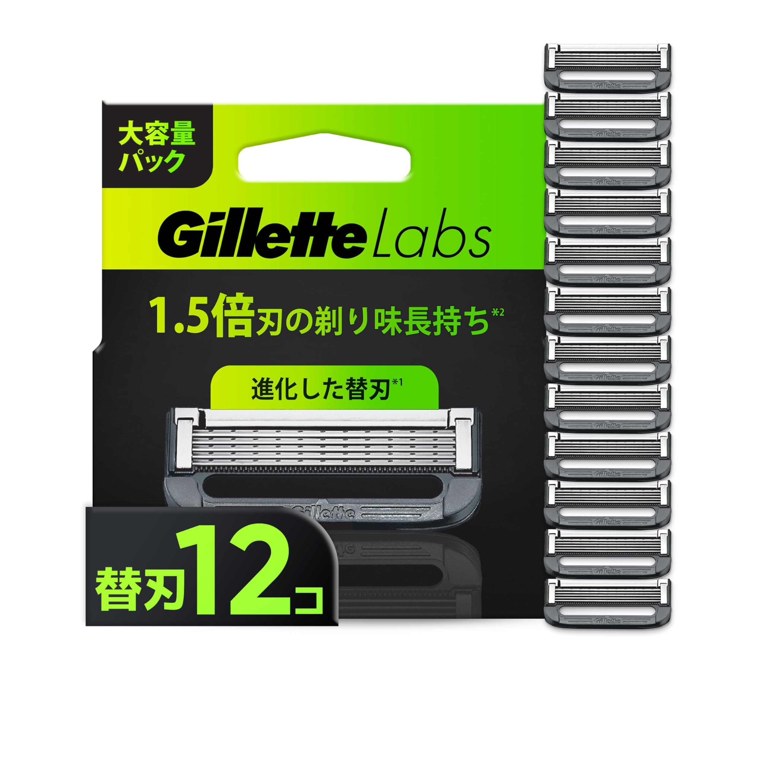 

Gillette Gillette Razor 12 Close Exfoliating Lab [Authentic] Refills, Blades, Men s Razor, Shave,