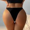 Sexy Women’s Ice Silk Thong Seamless Solid Color Low‑Rise Panties Pure Desire Style Invisible Breathable T‑Back Underwear