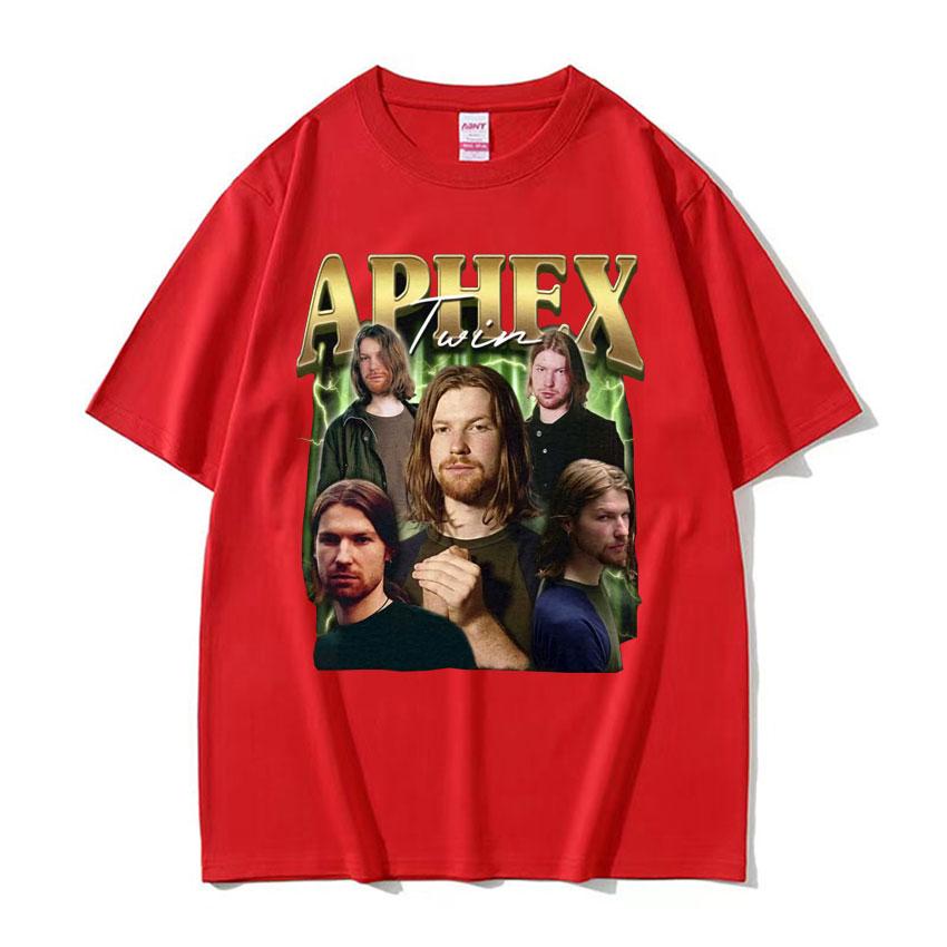 Limited Aphex Twin Vintage Graphic T Shirts Unisexs Clothing Harajuku Fashion Tshirt Male Casual Cotton Short Sleeve T Shirt Tops