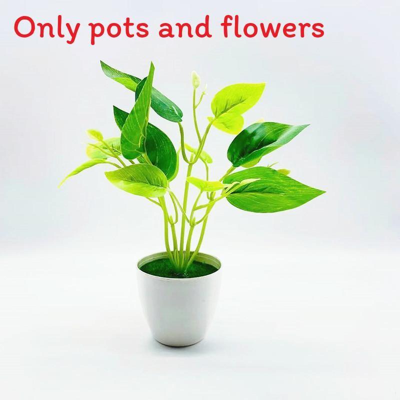 

Artificial Epipremnum Aureum Perilla Frutescens Potted Plant For Decor Indoor Green