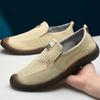 Old Beijing Cloth Shoes Men's Shoes Breathable Single Shoes Net Shoes Summer Casual Soft Sole Linen Mesh One Pedal Canvas Shoes