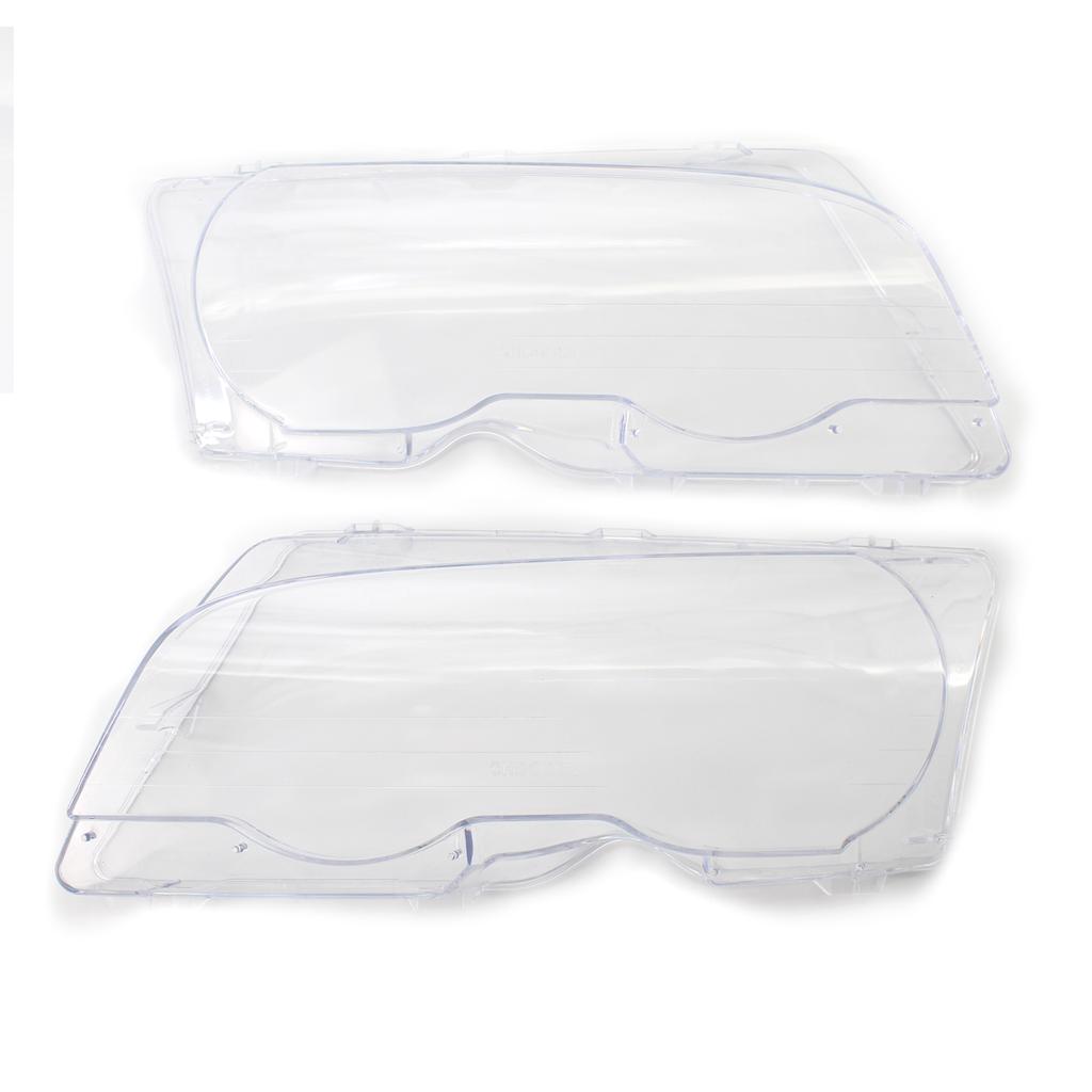 1 par/peças substituição de farol de carro lente transparente farol capa transparente cupê conversível para BMW E46 2DR 1999-2003 M3 2001-2006