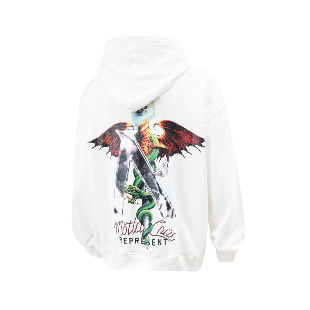 23S cross-border European and American trendy brand REPRESENT Devil's Sword print hooded sweater men's and women's high street hoodie jacket