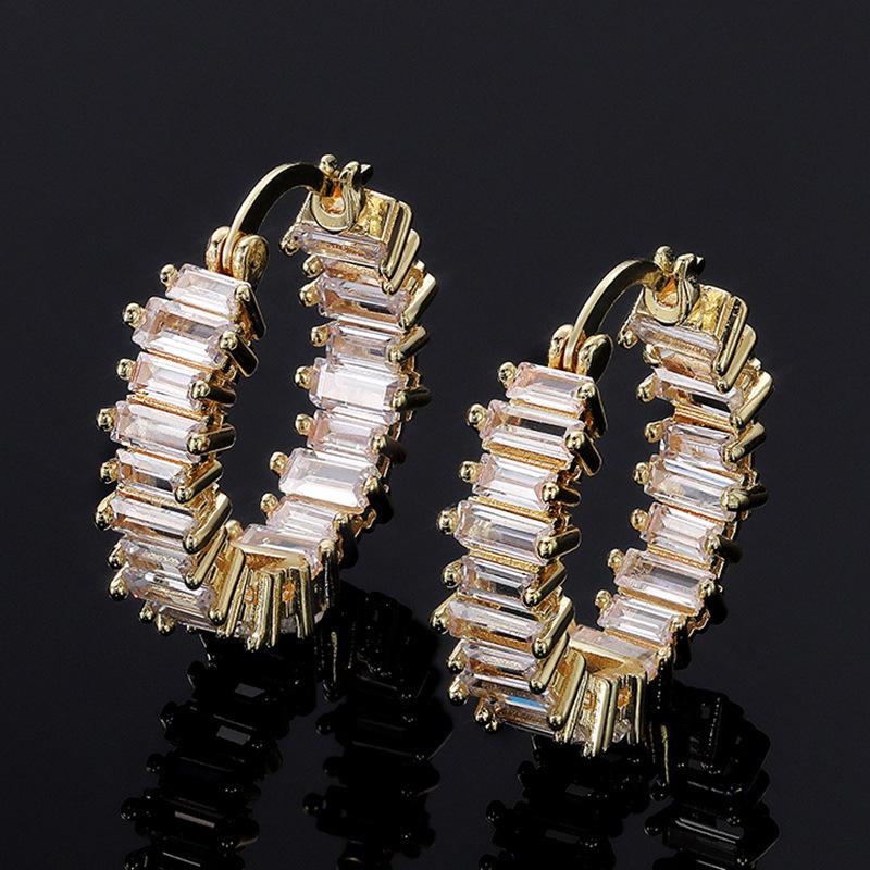 Luxury Gold Cubic Zirconia Earrings for Women - Wedding & Party Jewelry E6481