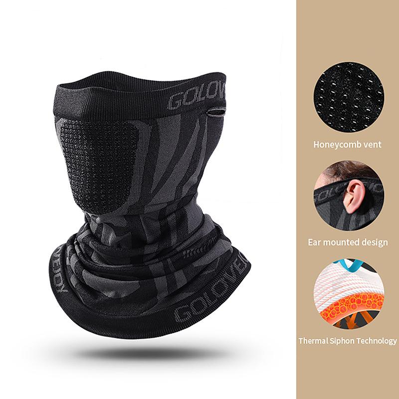 

Маска для велосипеда Маска на все лицо Дышащая Защита от солнца УФ-защита Пеший туризм Спорт на открытом воздухе Велоспорт Ветрозащитный Мотоциклетный шарф чёрный