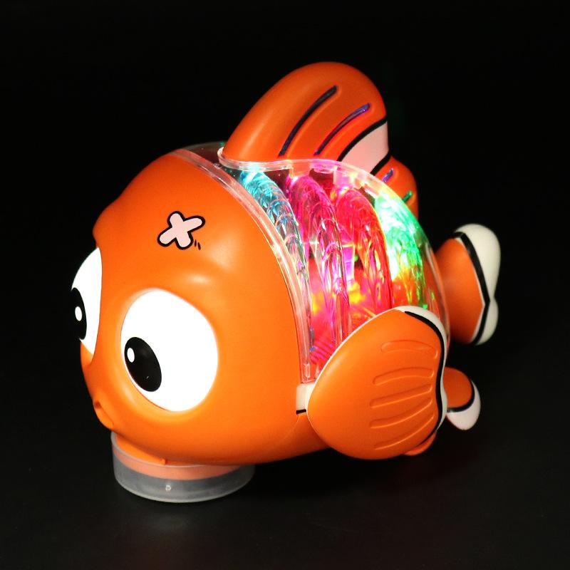 Electric Universal Gear Fish Music Lights Will Blink Swaying Fish Children's Toys