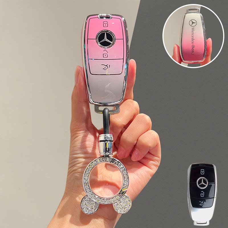 Kryt na klíče od auta z uhlíkových vláken Pouzdro na klíčenku pro Mercedes Benz E C S G Třída GLC CLE CLA GLS AMG W205 W213 W222 C260 E200 E400 E63