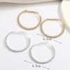 Korean Chic Luxury Diamond C-Shape Hoop Earrings