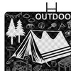 Folding Picnic Blanket Aluminum Film Base Multipurpose Play Mat Water Resistant Outdoor Camping