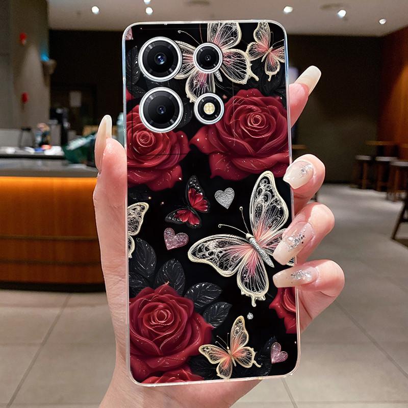 For Infinix Note 30 VIP Phone Case X6710 Clear Silicone Soft Cover For Infinix Note 30 VIP Fashion Flower Cases Note30 VIP Coque