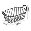 INS Style Iron Storage Basket with Handle Fruit Basket Desk Organizer Box  for Room Dormitory