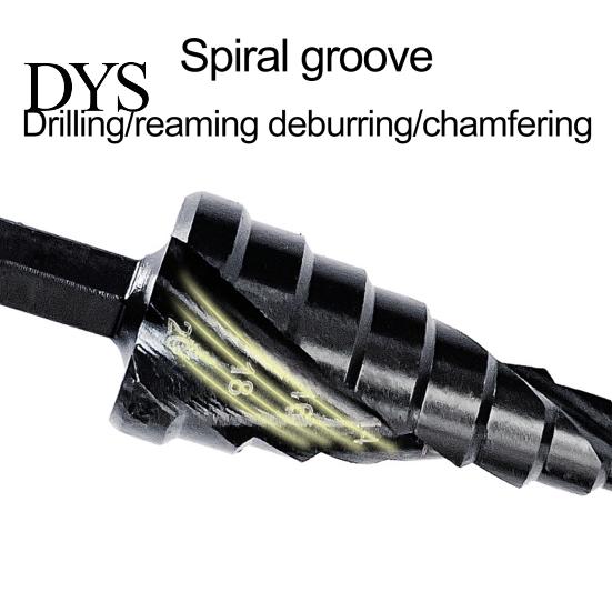 Twist Drills 3Pcs Drill Bits High-Hardness Sharp Spiral Hexagonal Handle Pagoda Combined Set for Workshop Step