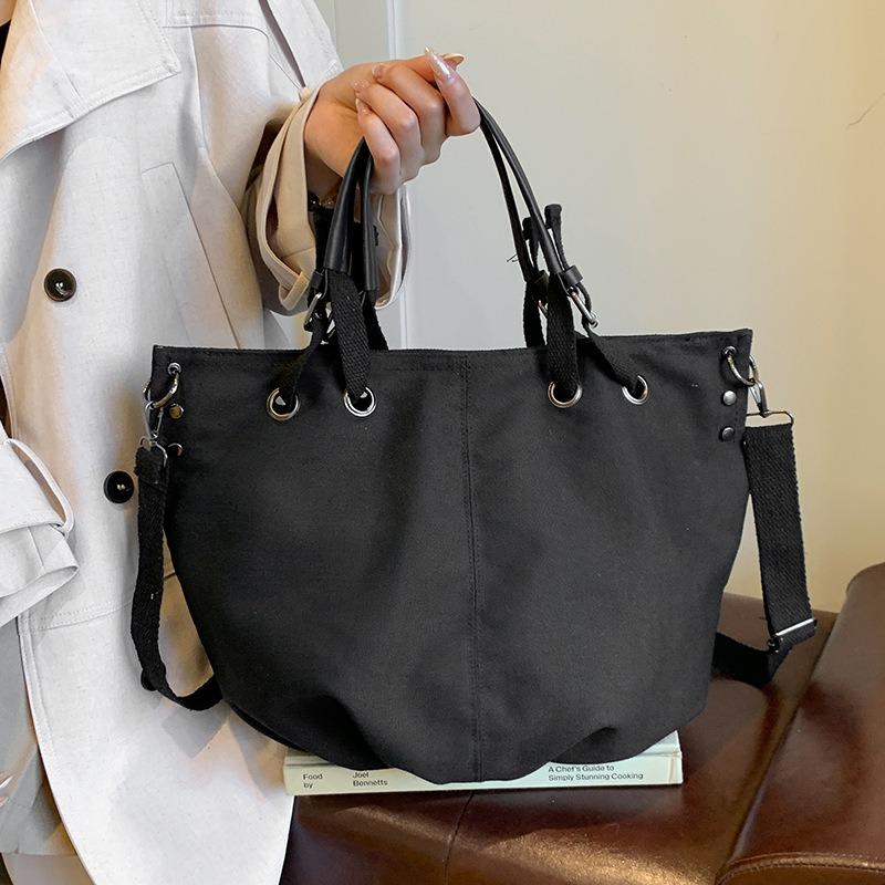 Autumn and Winter Retro Large-capacity Tote Bag Women's Bag New Casual Commuter Messenger Bag Shoulder Bag Canvas Bag