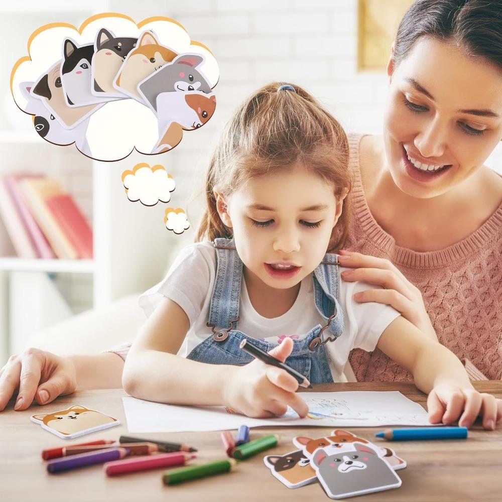 12pcs Kitty Animal Memo Pad Meow Puppy Reminder Note Bookmarks Dog Message Paper  School Supplies