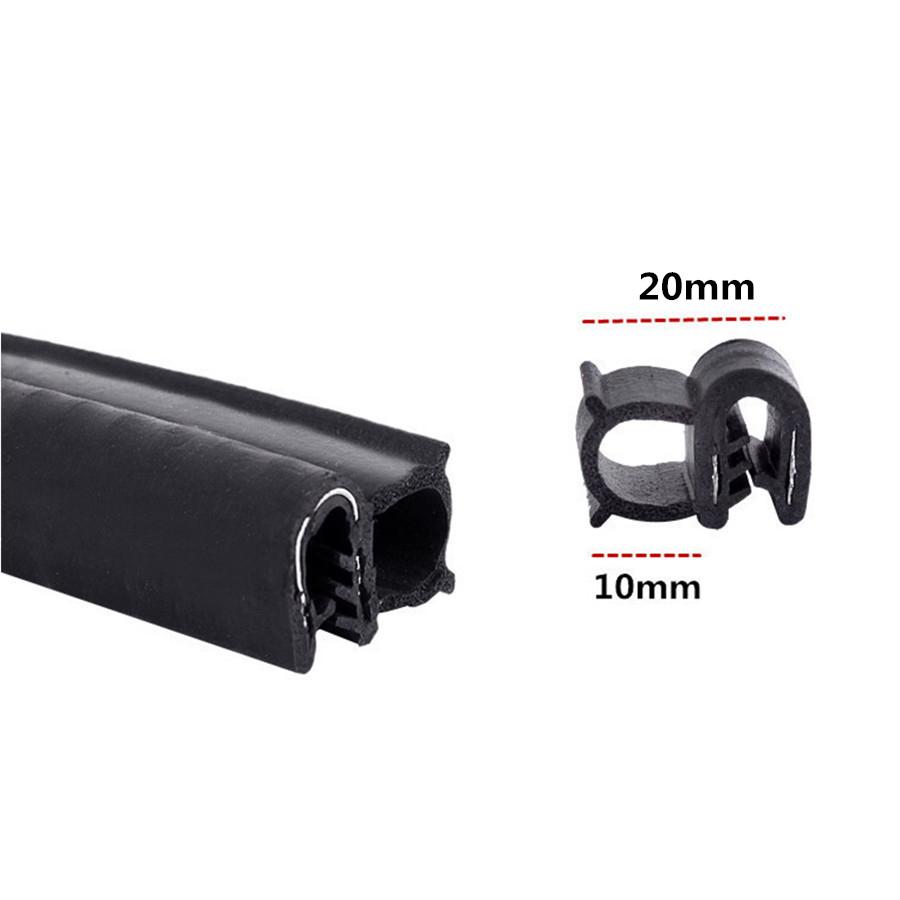 3 Meters 20mm Universal Door Edge Trim Protector Guard Hardwearing Car Auto Truck Ship Dustproof Rubber Seal Strip With Steel Sheet