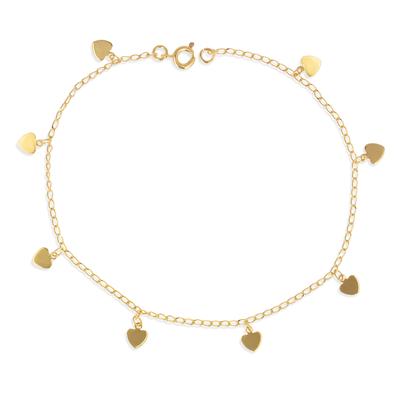 [Q8208] - Gold 'Love' Ankle Chain - 25 Cm - 6 Mm