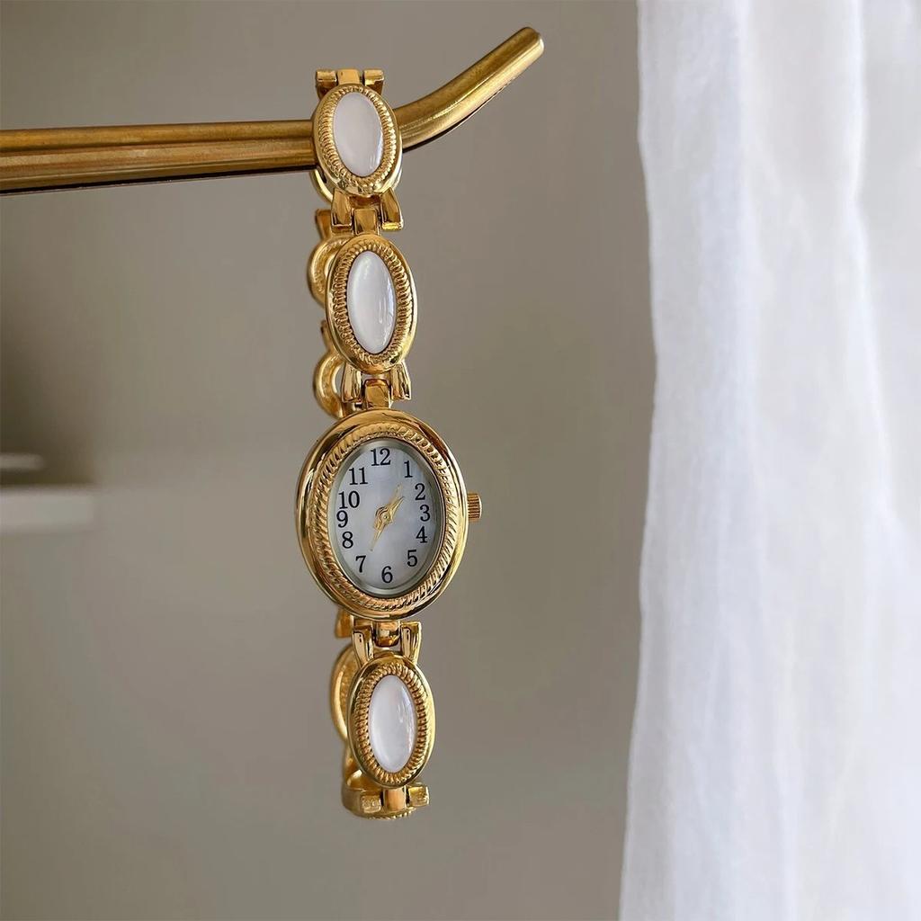 Vintage Watch Oval Quartz Waterproof Watches Women's Bracelet Wristwatch