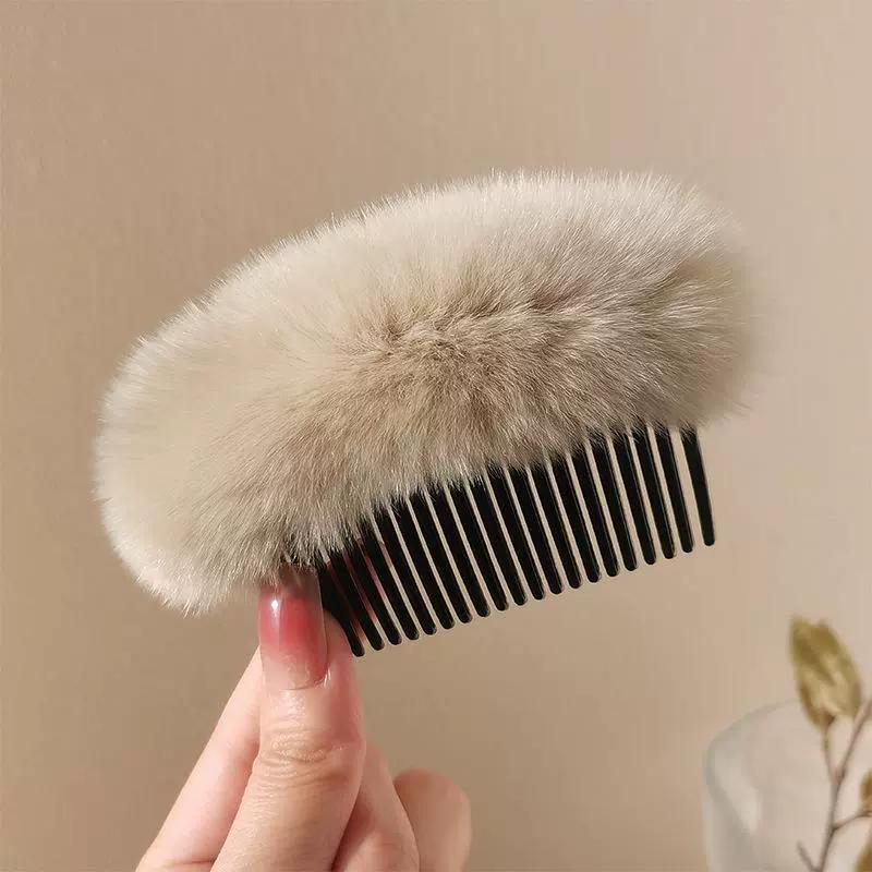 Hair comb hai forehead finishing and storage artifact, back of head plush hair accessories, hair comb insertion comb bangs hair card woman