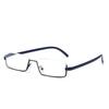 Metall Blaulichtfilter Lesebrille Herren Halbrand Korrektionsbrille Männliche Brille +1.0 1.5 2.0 2.5 3.0 3.5 4.0