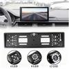 4/8/12LED European License Plate Rearview Camera Frame Reverse Backup Camera Night Vision for Truck Car SUV, Camper Pickup