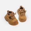 Toddler Boys' & Girls' Fleece-Lined Leather Boots - New Autumn/Winter Short Martin Style in Big Yellow.