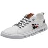 Fashion Embroidery Cloth Shoes Men Comfortable White Shoes Men's Lace Casual Board Shoes Korean Trend Canvas Shoes Breathable Flats
