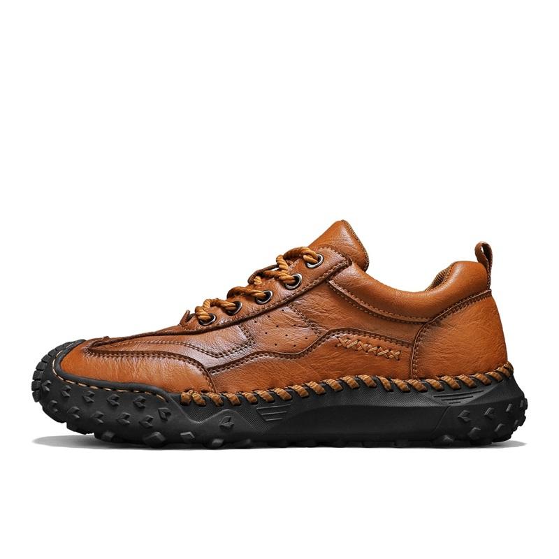 TUINANLE Casual PU Leather Men Boots Handmade Outdoor Comfortable Big Size 38-48 Business Sneakers Shoes for Men