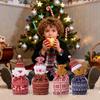 Christmas Candy Bags 4 Piece Drawstring Santa Snowman Reindeer Holiday Pouches Holiday Christmas Wrapping Bags For Family