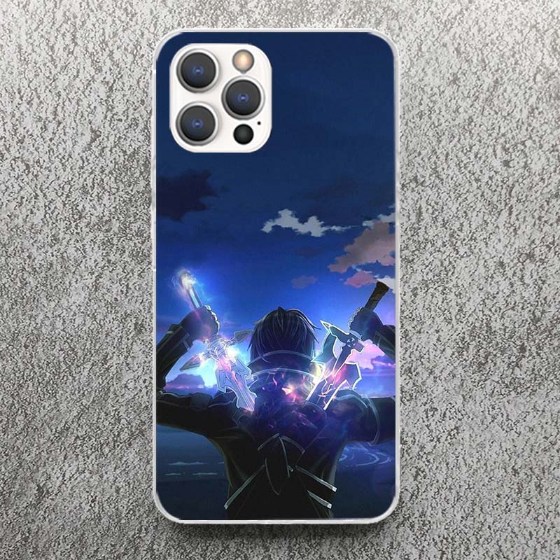 Sword Art Online Anime Phone Case For iPhone 17 16 15 14 13 12 11 Pro Max Mini Plus Air 7 SE 8 Soft Silicone Print Shell Funda F