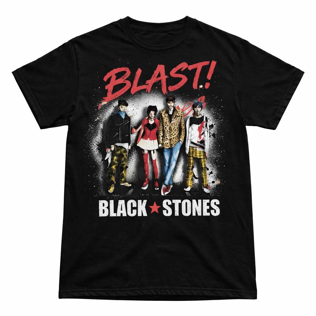 Anime Punk Rock T-Shirt Black Vintage Band Style Distressed Graphic Unisex S