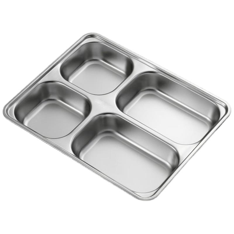 Chuwanya 304 Stainless Steel Compartmented Canteen Plate