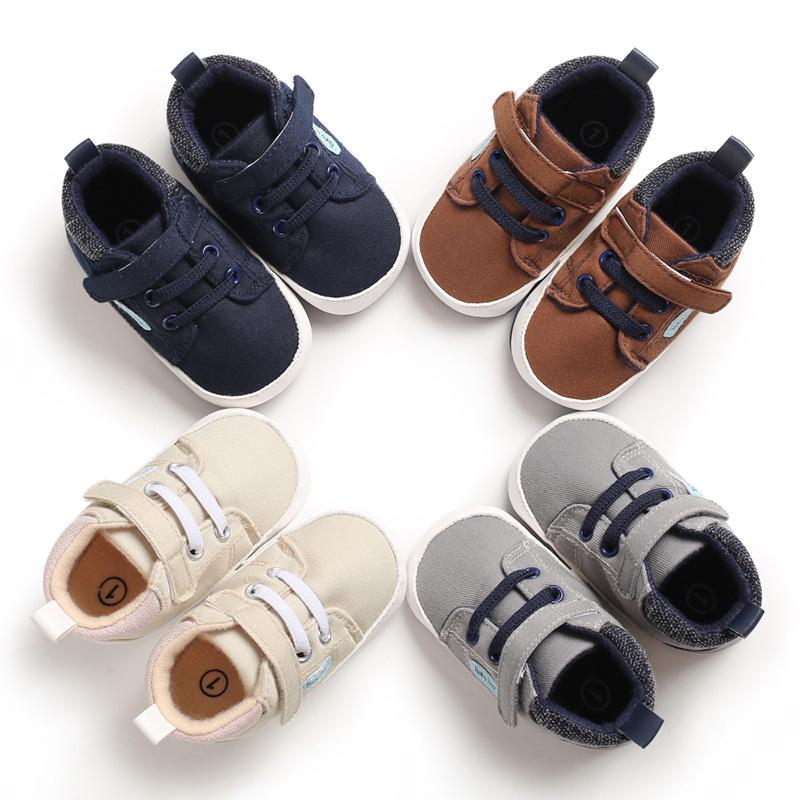 Spring & Autumn Soft Sole Canvas Baby Walking Shoes (0-1 Year, Non-Slip)