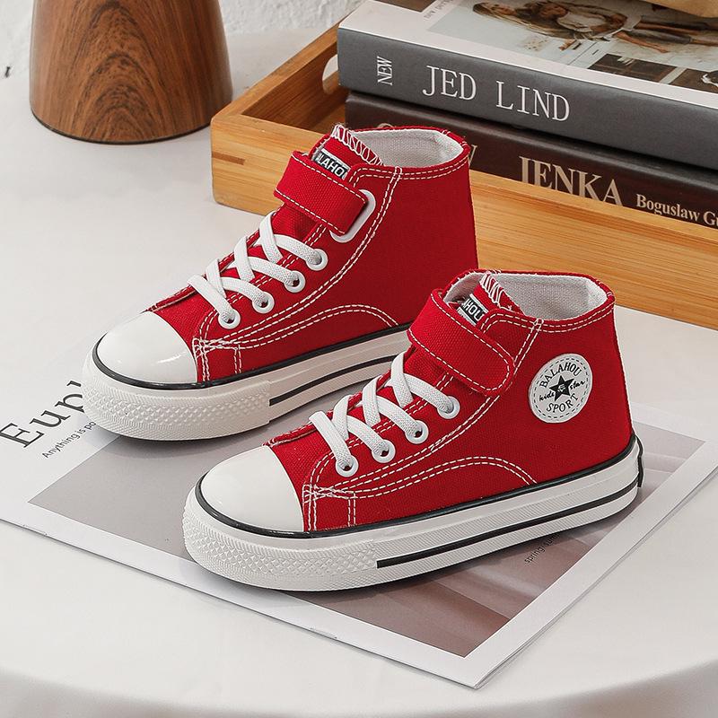 Kids' Unisex Canvas Shoes - Winter 2025 Style, Round Toe, High/Low Top, Soft Sole Board Sneakers for Students